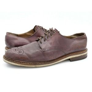 House of Hounds Oxfords Mens 10 Brown Leather Derby Brogue Toe Dress Shoes